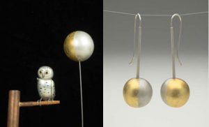 Moon on Stick (object/pendant) - silver, gold