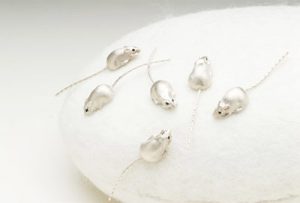 Tiny Mouse stud earrings