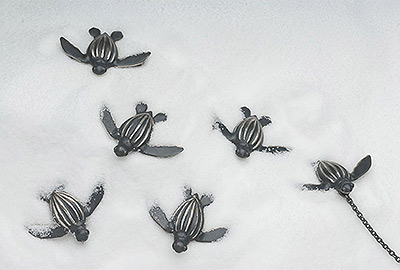 Leatherback Turtle Hatchlings (pins, brooch, pendants)