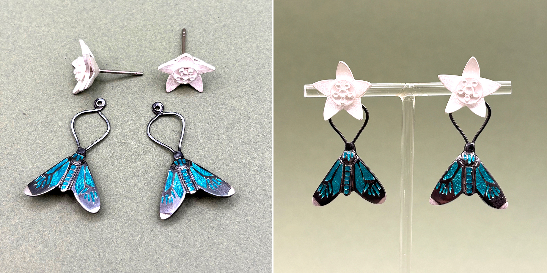 U. Superba & Flower earrings